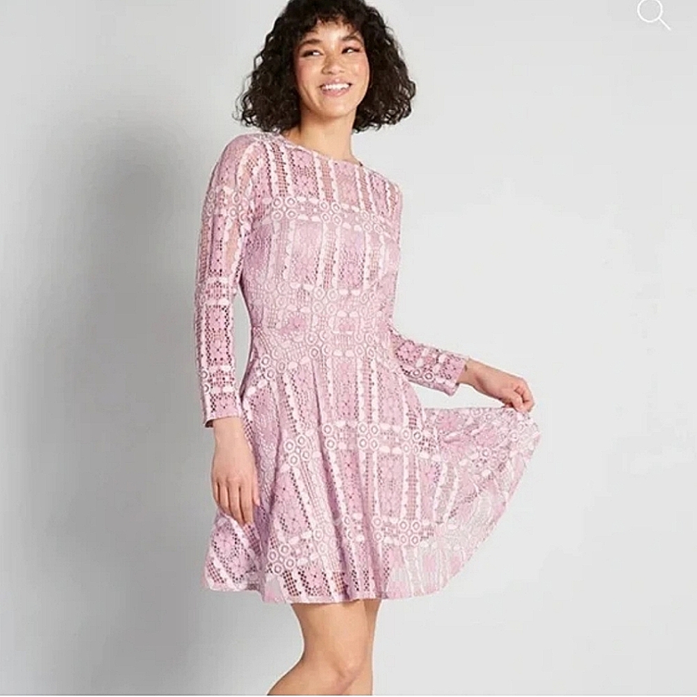 Lace, Lady, Lace Fit and Flare Dress